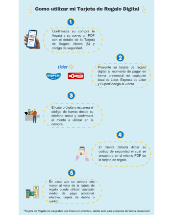 Tarjeta de Regalo Digital Lider $100.000